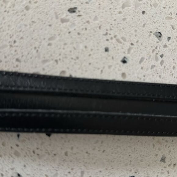 JOHNSTON & MURPHY Black Leather Business Casual Dress Belt Men’s Size 42 EUC - Picture 10 of 12